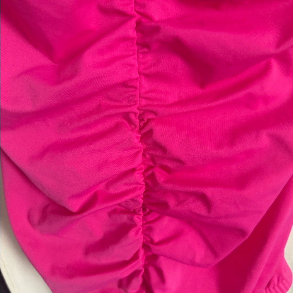 Maxine Of Hollywood Bright Pink Ruched Swimsuit - Picture 7 of 12